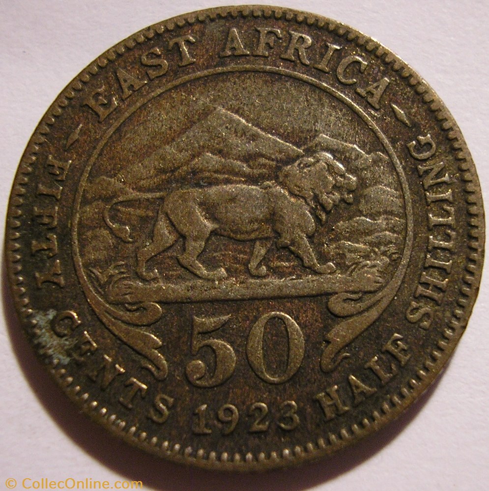 monnaies monde ouganda george v 50 cents 1923 east africa