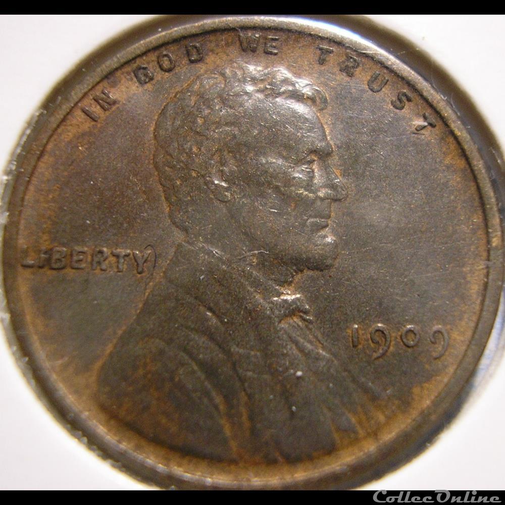 1909 One Cent monnaies monde etats unis 1909 one cent