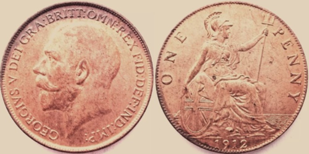 George V - One Penny 1912 - Great Britain monnaies monde royaume uni george v one penny 1912 great britain