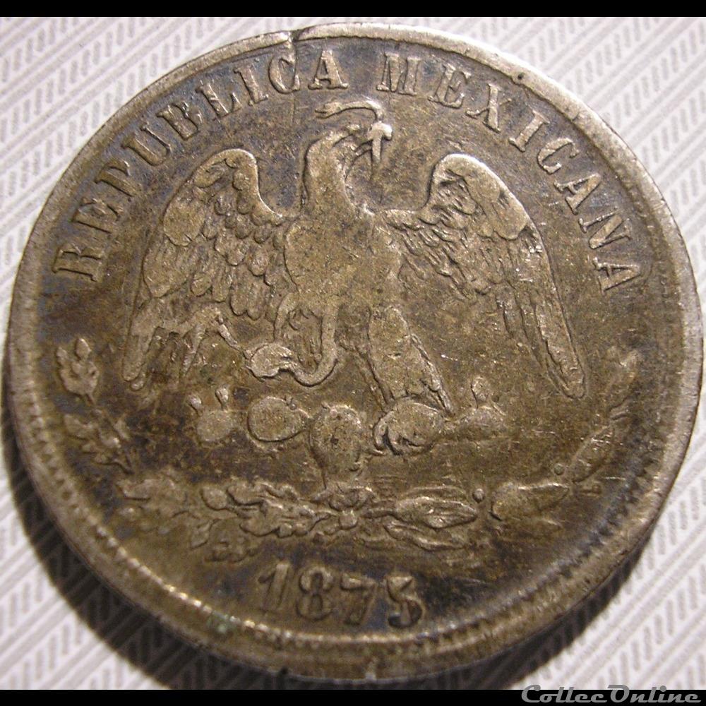 México - 50 Centavos 1875 As. 3 monnaies monde mexique mexico 50 centavos 1875 as