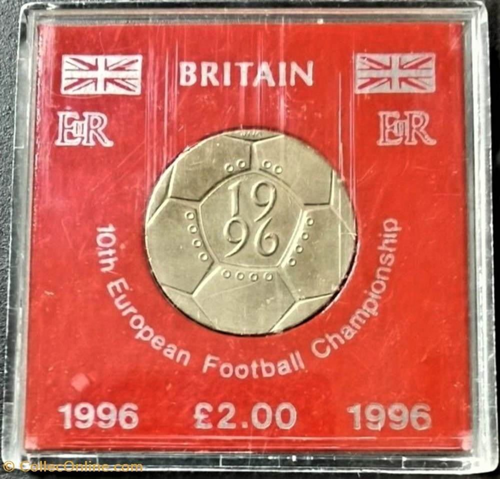 Elizabeth II - Two Pounds 1996 UEFA Euro- UK monnaies monde royaume uni elizabeth ii two pounds 1996 uefa euro uk