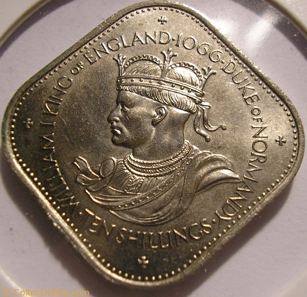 States of Guernsey - 10 Shillings 1066-1966 Norman Conquest monnaie monde ile de guernesey states of guernsey 10 shillings 1066 1966 norman conquest