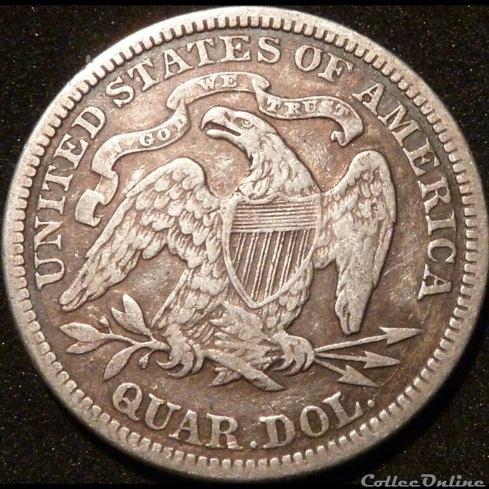 1877 Quarter Dollar - 25 Cents monnaie monde etat uni 1877 quarter dollar 25 cents