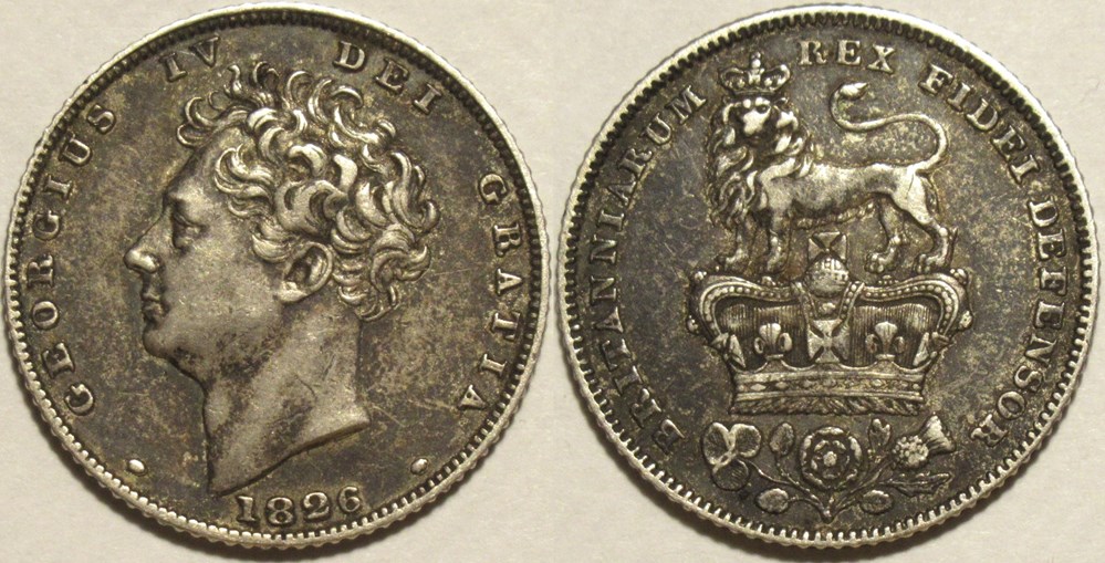 George IV - 6 Pence 1826 - Great Britain monnaies monde royaume uni george iv 6 pence 1826 great britain