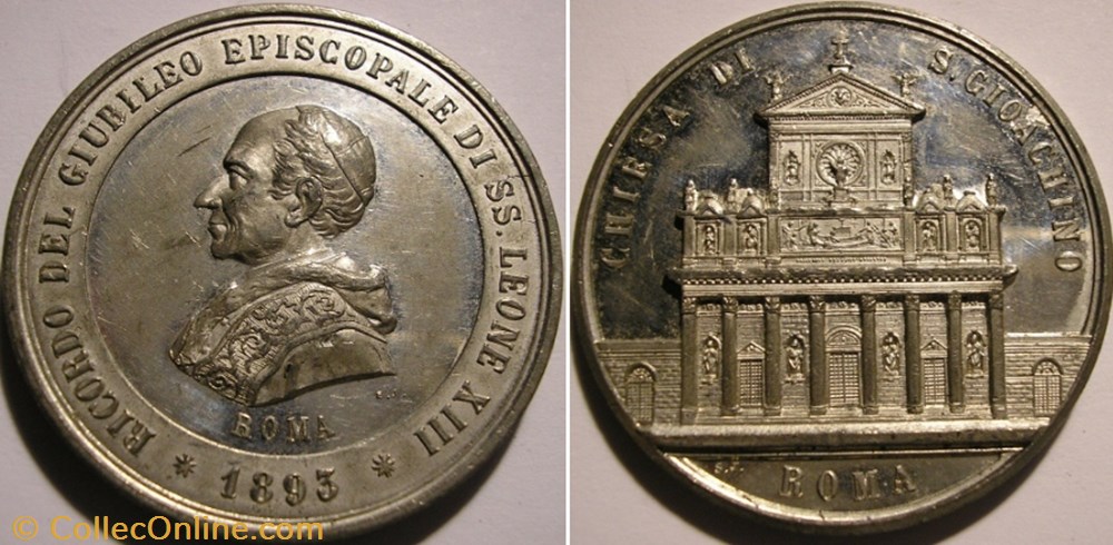 medailles etat de la cite du pope leo xiii 1893 episcopal jubilee vatican