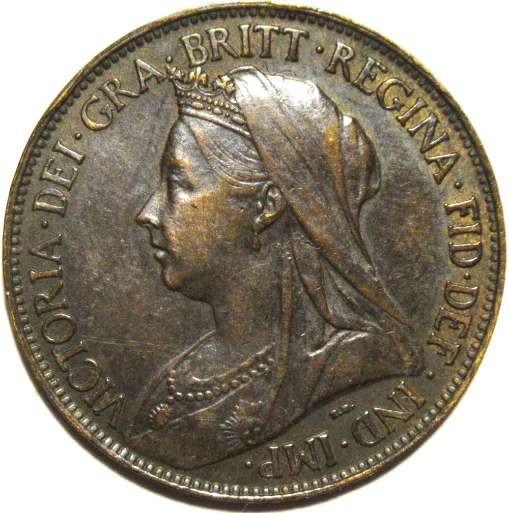 monnaies monde royaume uni victoria half penny 1895 great britain