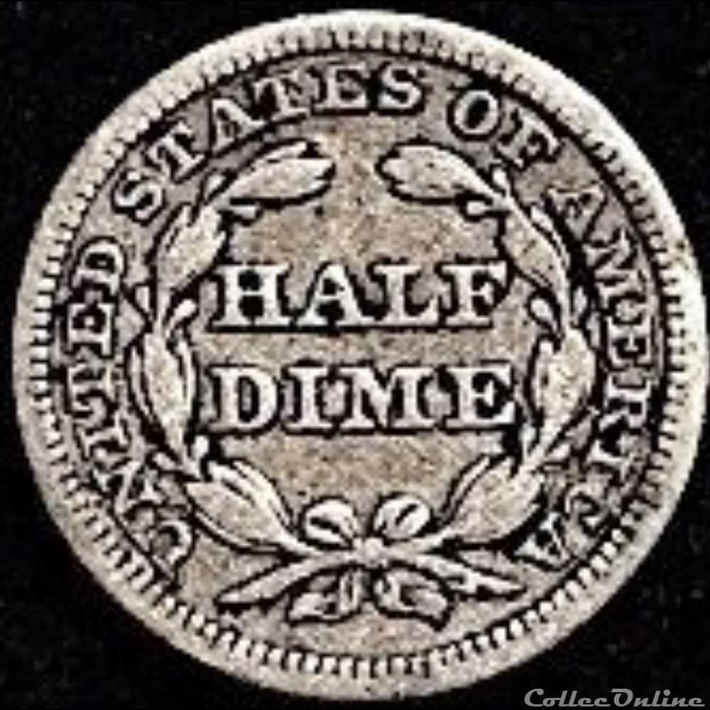 1845 Half Dime monnaies monde etats unis 1845 half dime
