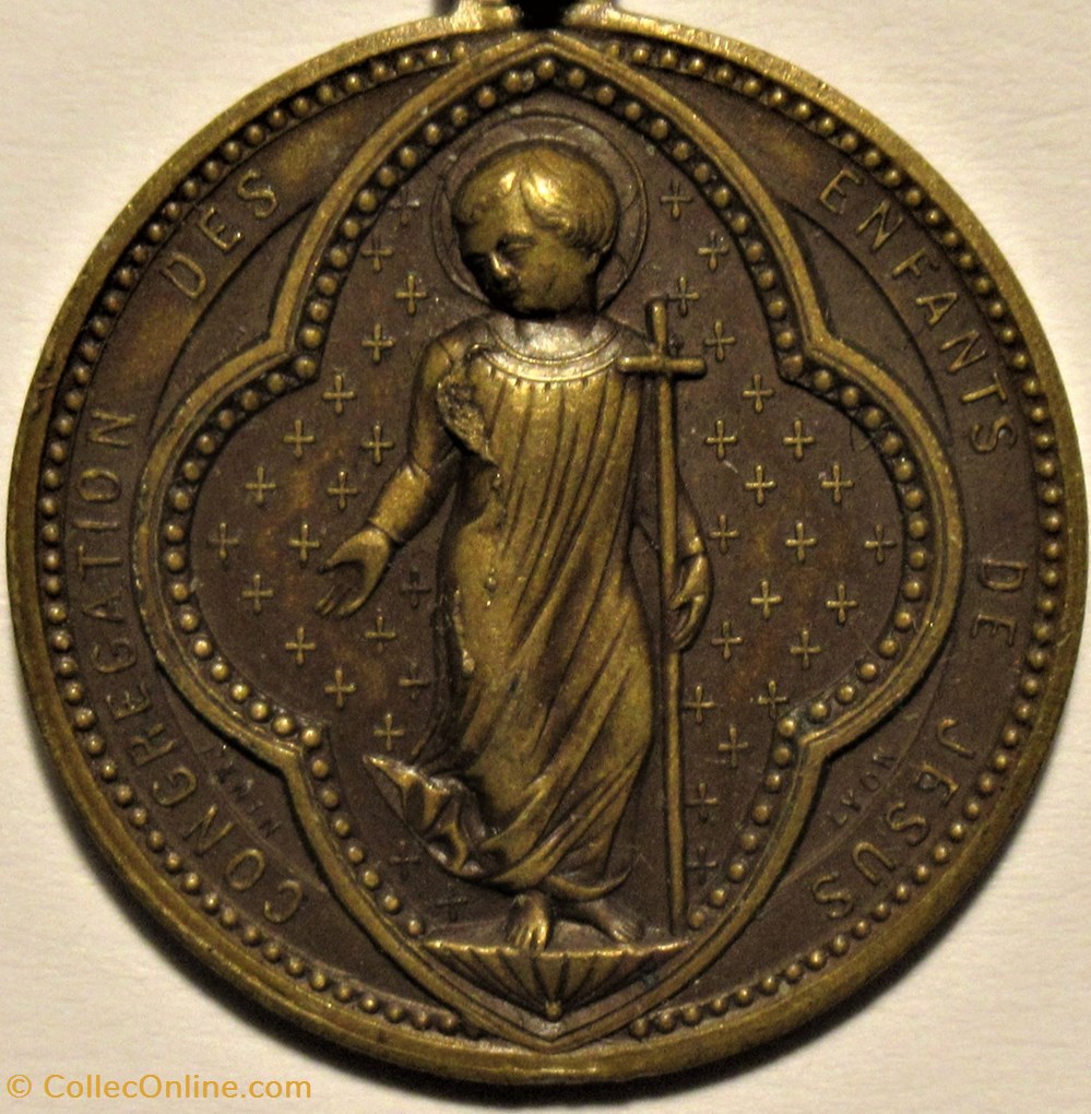 patrimoine religieux souvenir congregation des enfants de jesus medaille de l penin xixe