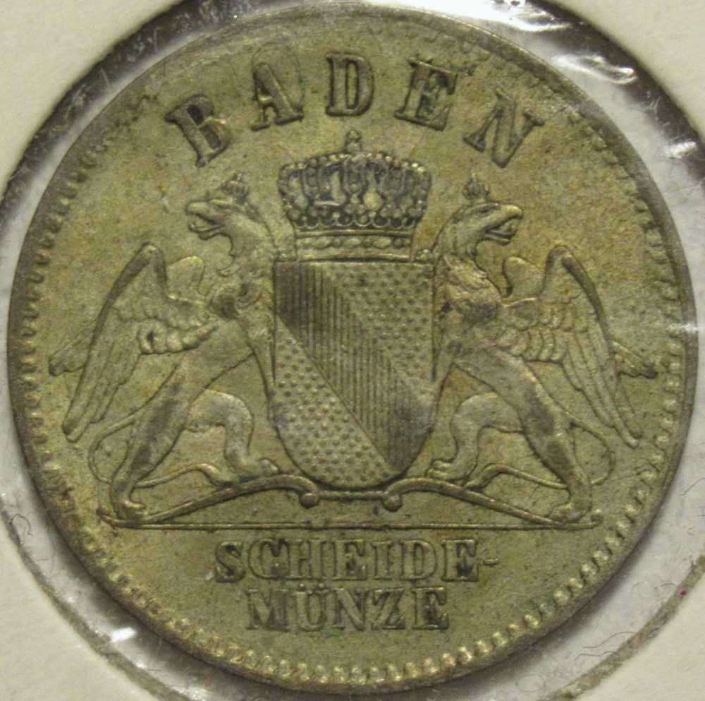Friedrich I - 3 Kreuzer 1867 - Grand-Duchy of Baden monnaies europe medievale saint empire romain germanique friedrich i 3 kreuzer 1867 grand duchy of baden