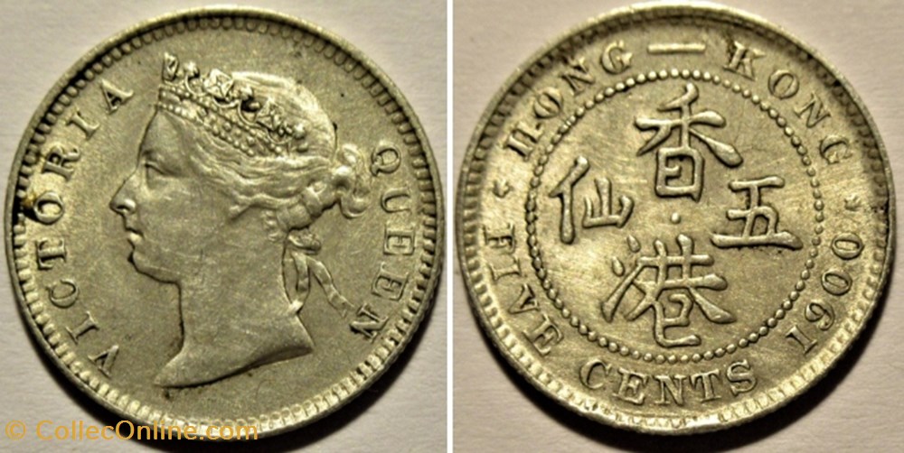 Victoria - 5 Cents 1900 - Hong-Kong - Coins - World - Hong Kong