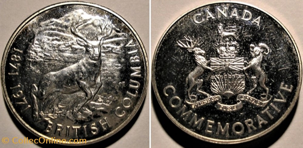 British Colombia - Centennial Commemorative Token 1871-1971 monnaies jetons mereaux british colombia centennial commemorative token 1871 1971