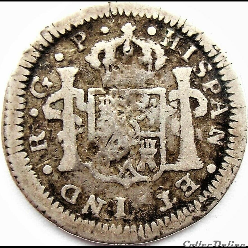 Guatemala - 1/2 Real 1772 G P - Carlos III de España monnaies monde guatemala 1 2 real 1772 g p carlos iii de espana