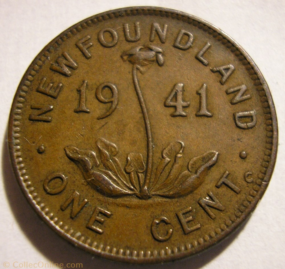 George VI - 1 Cent 1941C Newfoundland monnaie monde canadum george vi 1 cent 1941c newfoundland
