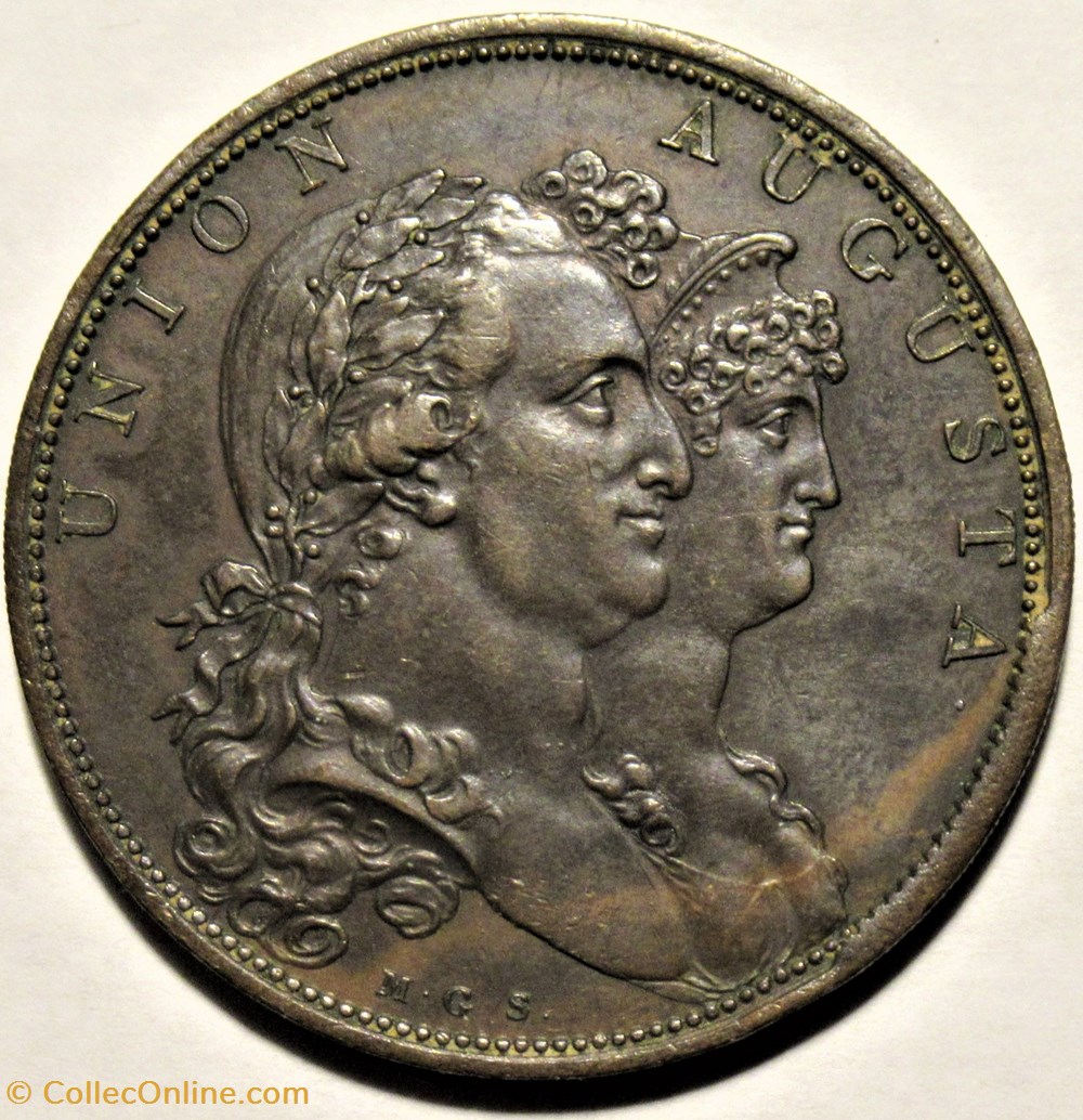 medailles espagne 1801 medal union augusta carlos iv of spain maria luisa of bourbon