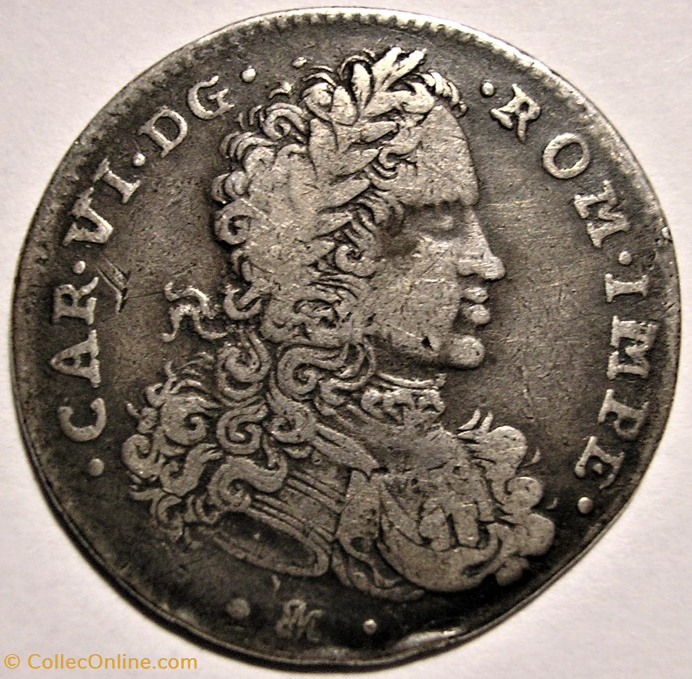 monnaies europe medievale royaume de naples 1716 regno di napoli 1 tari carlo vi absurgo