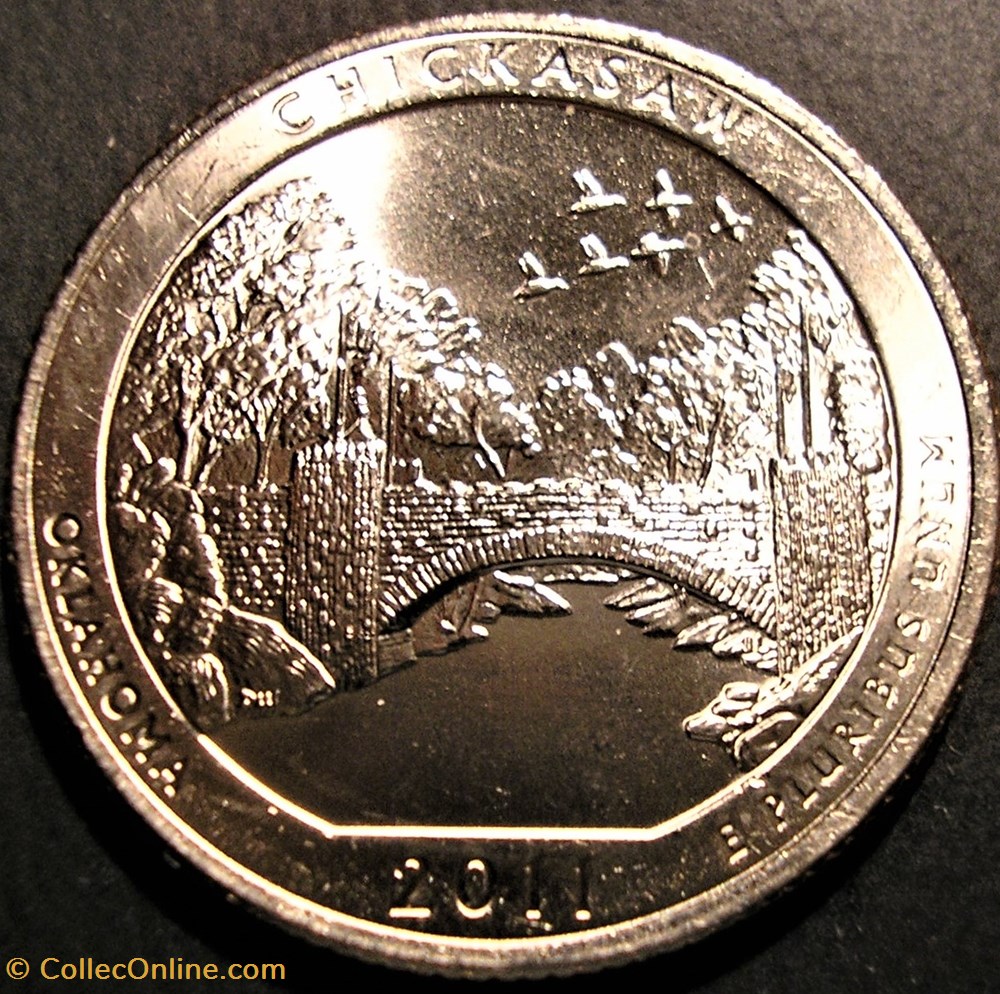 Chickasaw Area - 2011 D Quarter Dollar - Oklahoma State 3 monnaie monde etat uni chickasaw area 2011 d quarter dollar oklahoma state