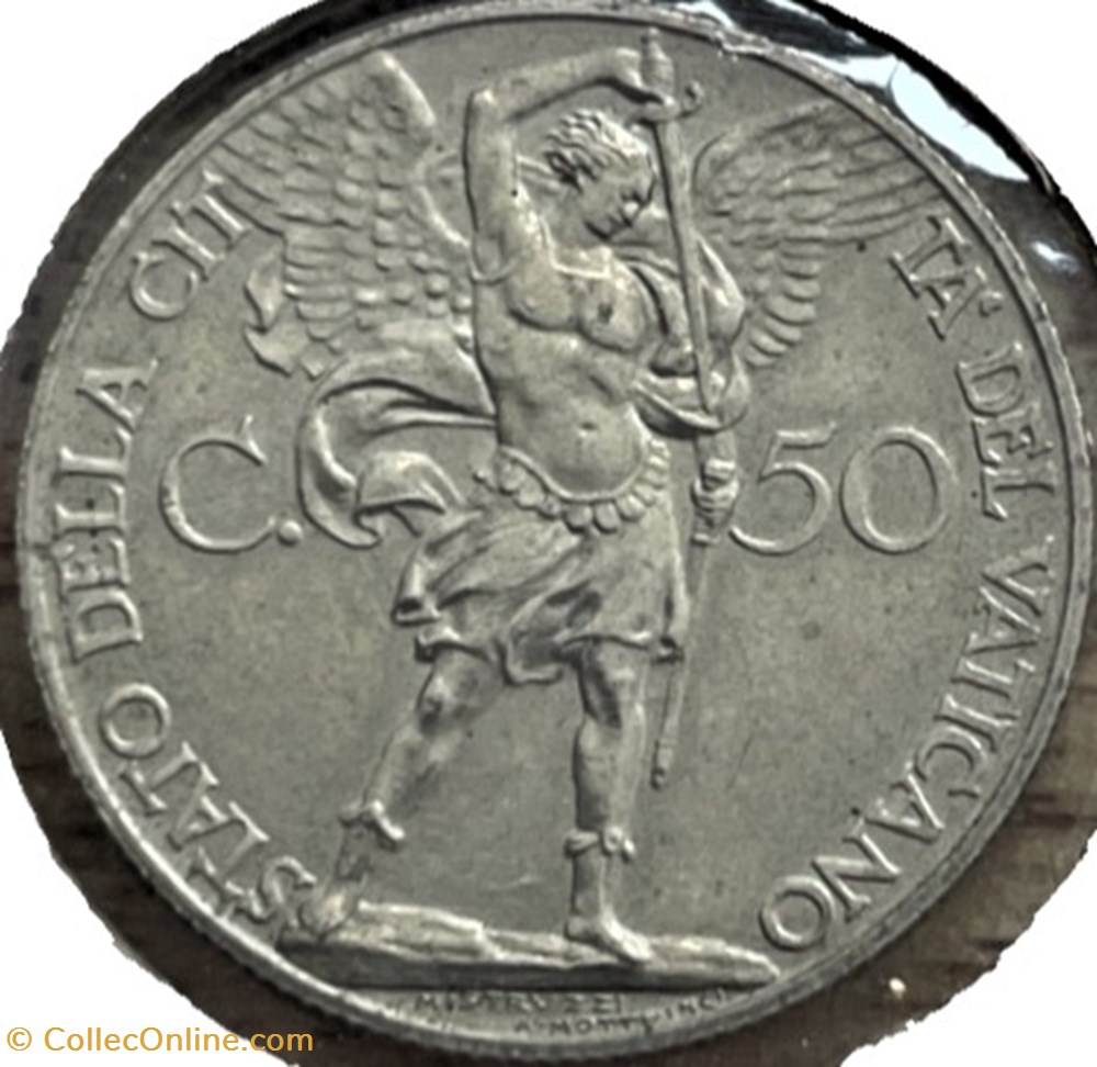 Pio XI, Papa - 50 Centesimi 1929, San Michele - Vaticano monnaies monde pio xi papa 50 centesimi 1929 san michele vaticano