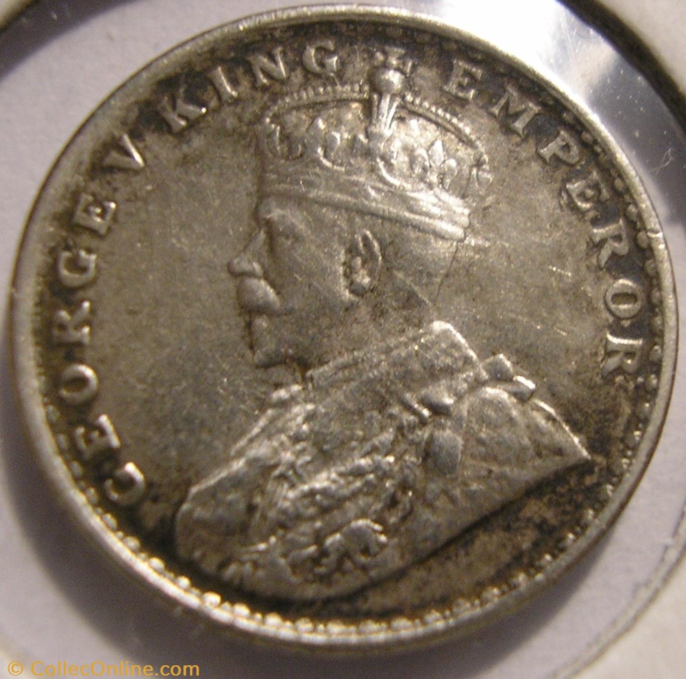 George V - 2 Annas 1915 Bombay - British India monnaie monde inde george v 2 annas 1915 bombay british india