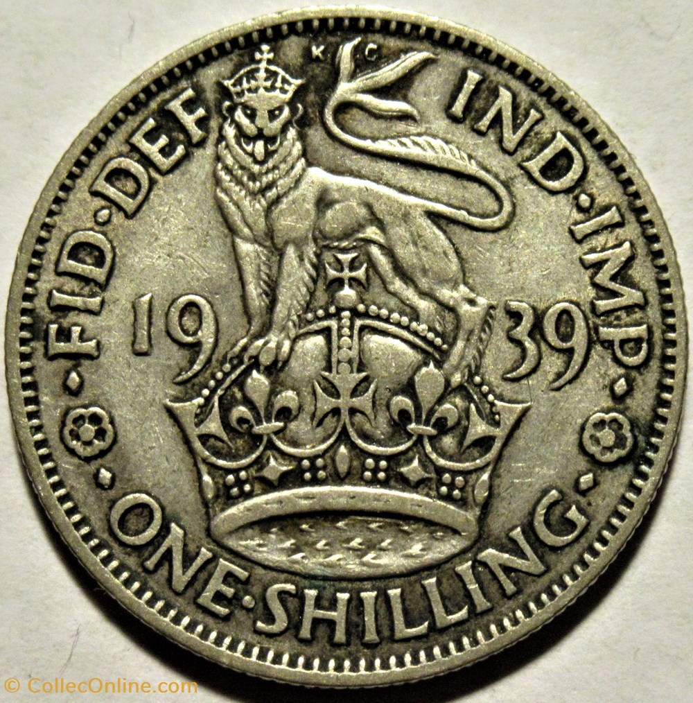 George VI - One Shilling 1939 - England 3 monnaies monde royaume uni george vi one shilling 1939 england