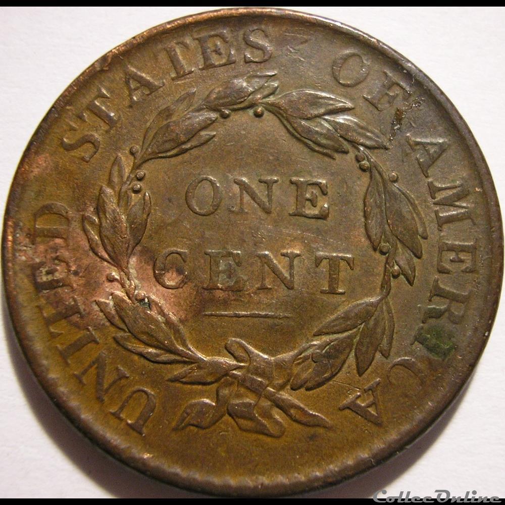 1818 One Cent monnaie monde etat uni 1818 one cent