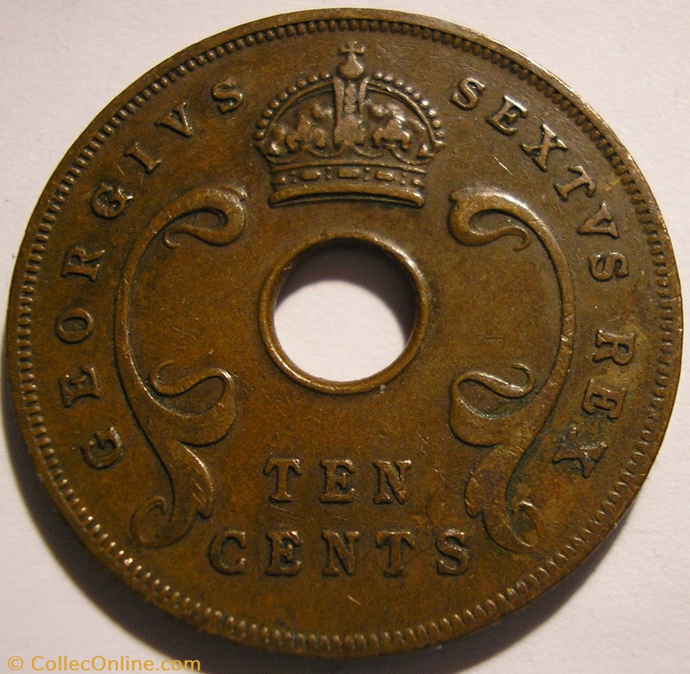 George VI - 10 Cents 1951 - East Africa monnaie monde kenya george vi 10 cents 1951 east africa