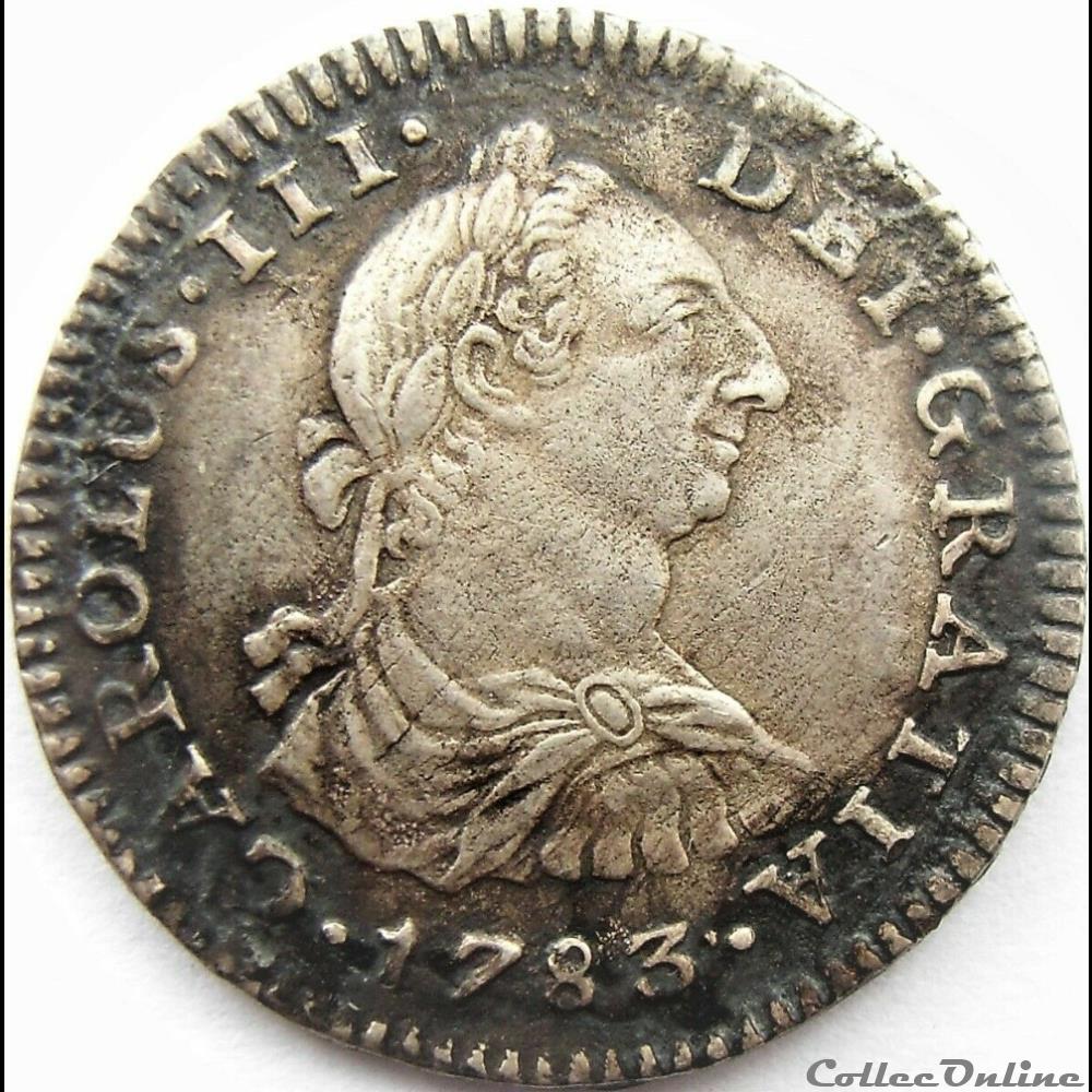 monnaies monde mexique mexico 1 real 1783 mexico colonial carlos iii de espana