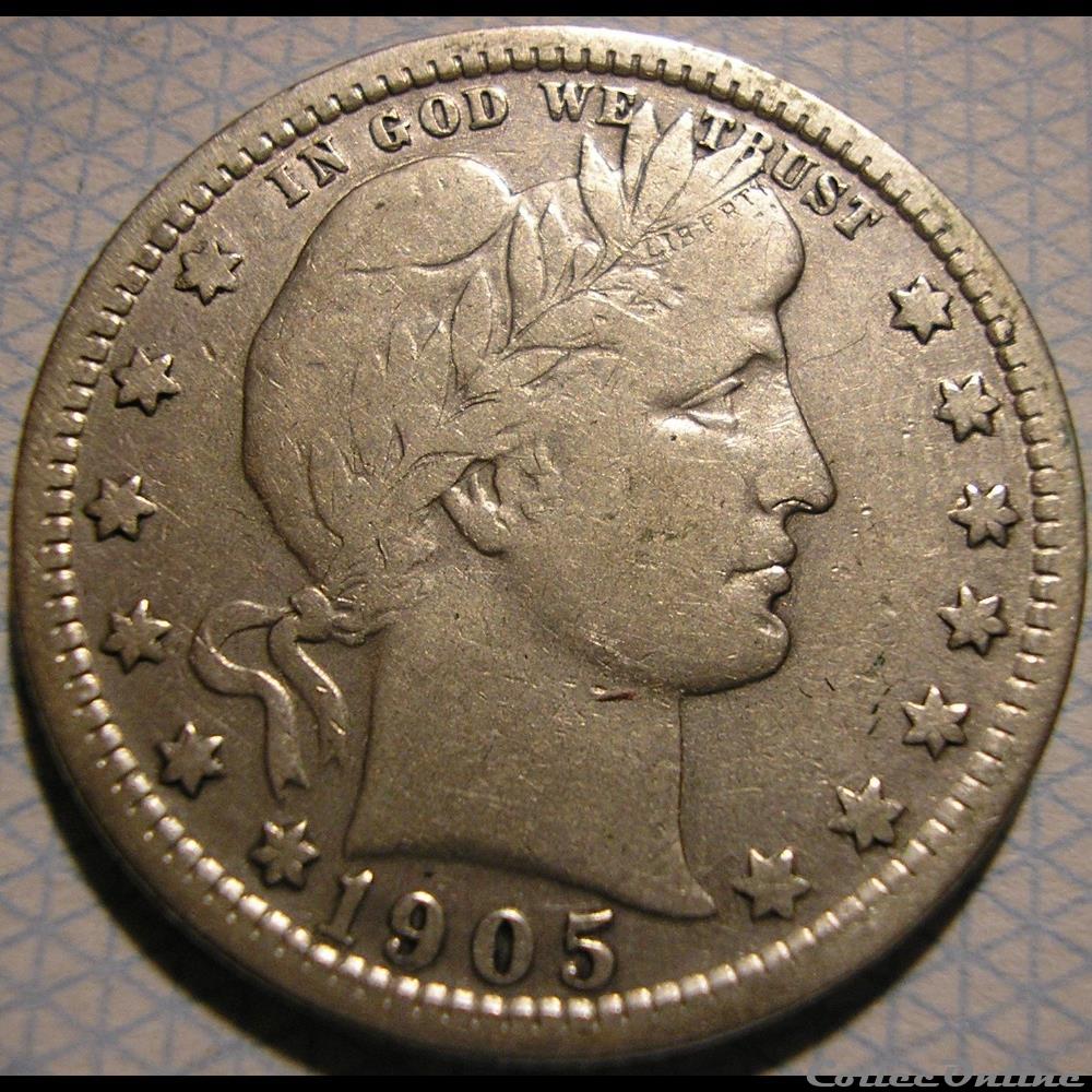 1905 Quarter Dollar monnaie monde etat uni 1905 quarter dollar
