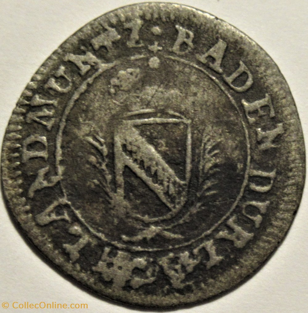 monnaies europe medievale saint empire romain germanique 1732 baden durlach 1 kreuzer karl iii wilhelm margrave