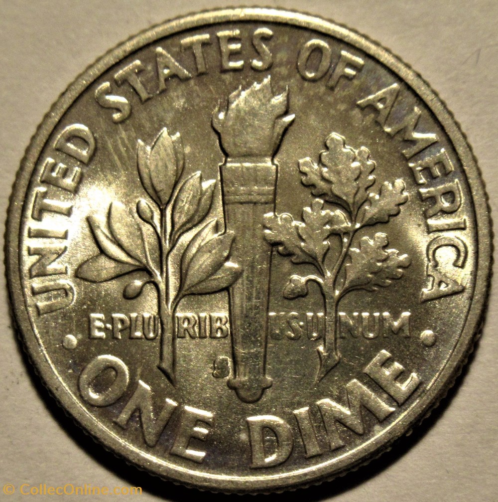 1955 San Francisco Dime - Repunched Mintmark 2 monnaies monde etats unis 1955 san francisco dime repunched mintmark