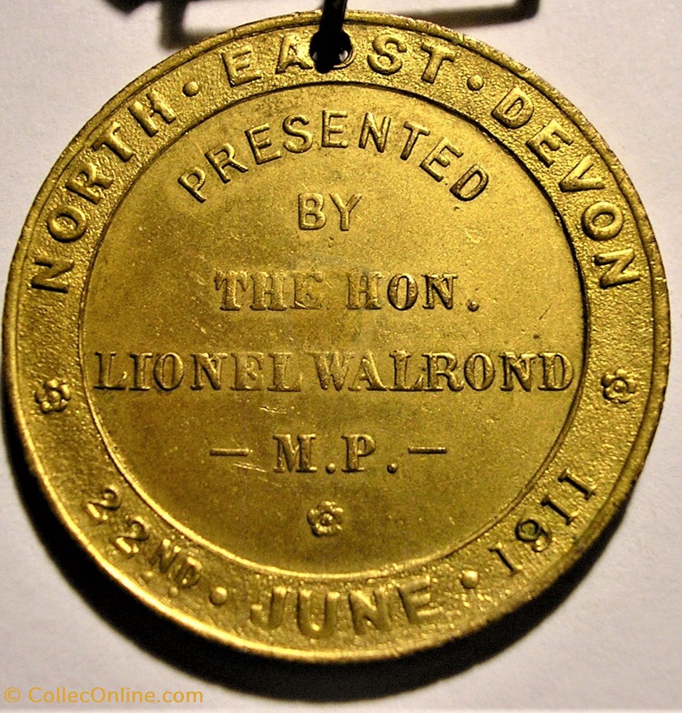 monnaie jeton mereaux george v mary 1911 coronation gilt medal north east devon england