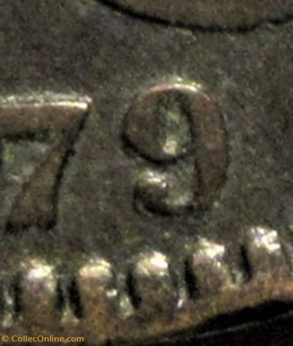 1879 - Barcelona 10 Centimos - Alfonso XII de España (ex.2) Repunched Date 4 monnaies monde espagne 1879 barcelona 10 centimos alfonso xii de espana ex 2 repunched date