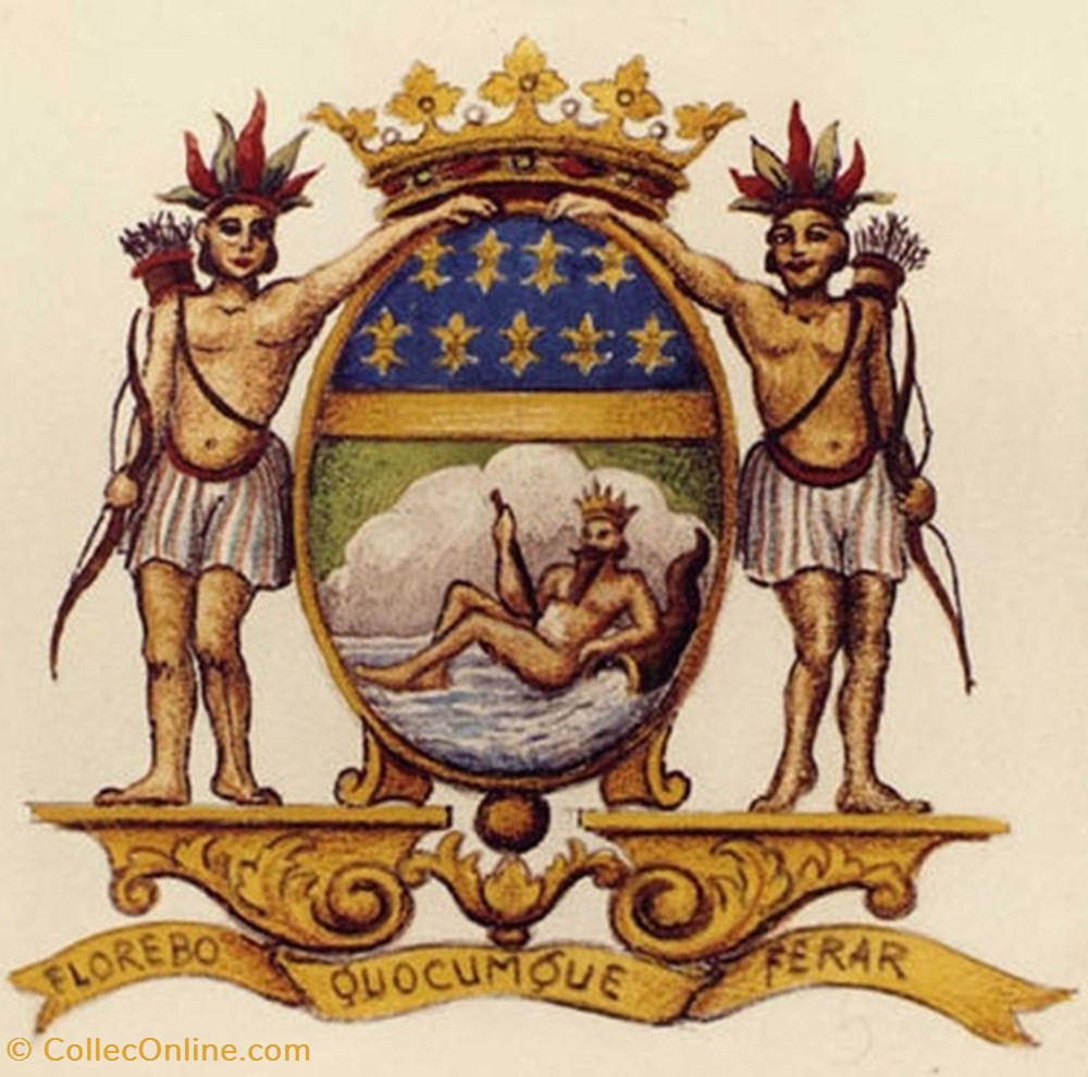 Compagnie française des Indes orientales - Marque-page monnaies france colonies compagnie francaise des indes orientales marque page