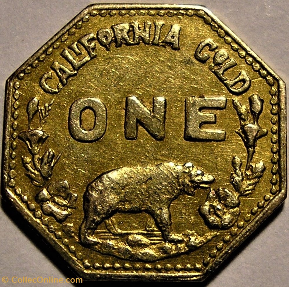CALIFORNIA GOLD TOKEN【アメリカ旧金貨模造】 - 旧貨幣/金貨/銀貨 ...