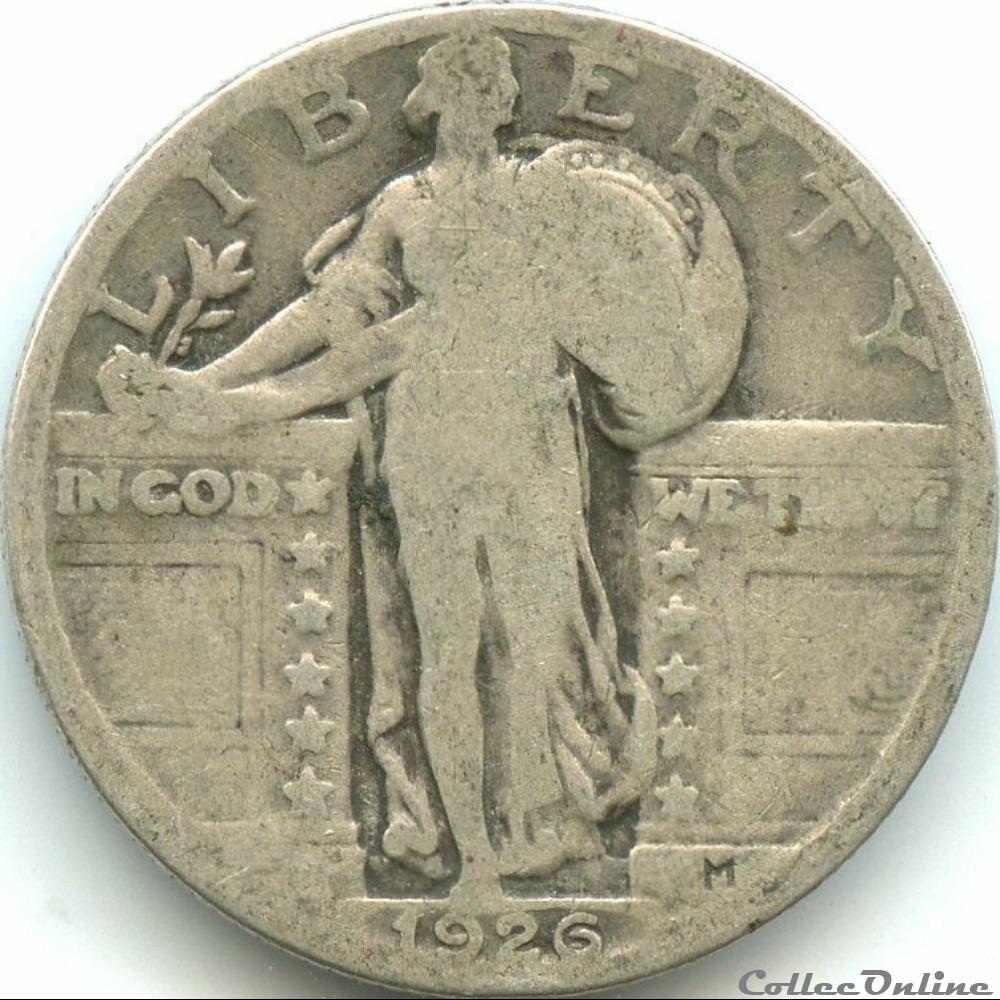 1926 Quarter Dollar monnaie monde etat uni 1926 quarter dollar