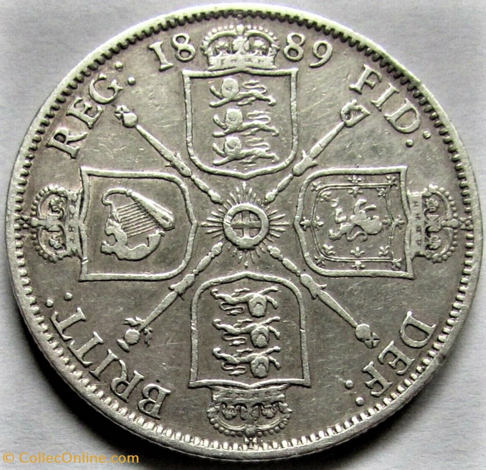 monnaies monde royaume uni victoria jubilee one florin 1889 kingdom of great britain