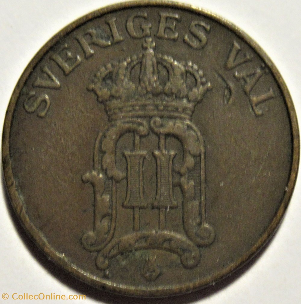 Sweden - Oscar II - 2 Öre 1907 monnaies monde suede sweden oscar ii 2 ore 1907