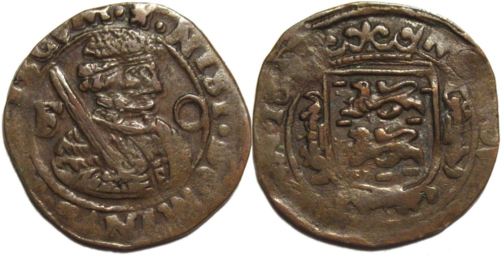 Dutch Republic - 1 Oord 1647, Friesland monnaies monde pays bas dutch republic 1 oord 1647 friesland