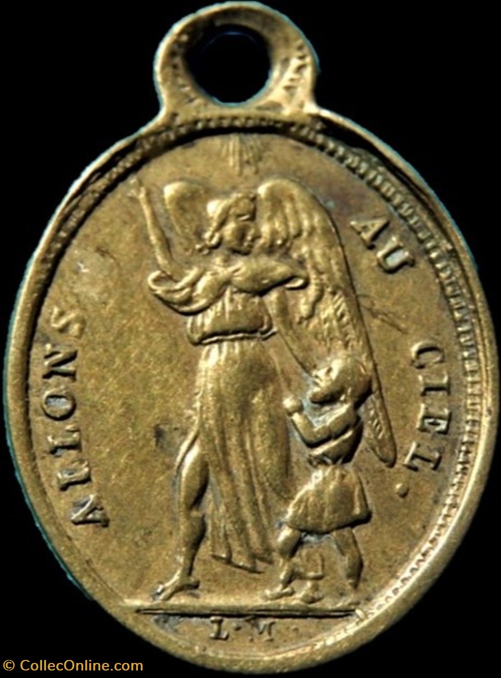 Médaillette de Saint Joseph, Allons au Ciel - XIXe medailles religieuses medaillette de saint joseph allons au ciel xixe