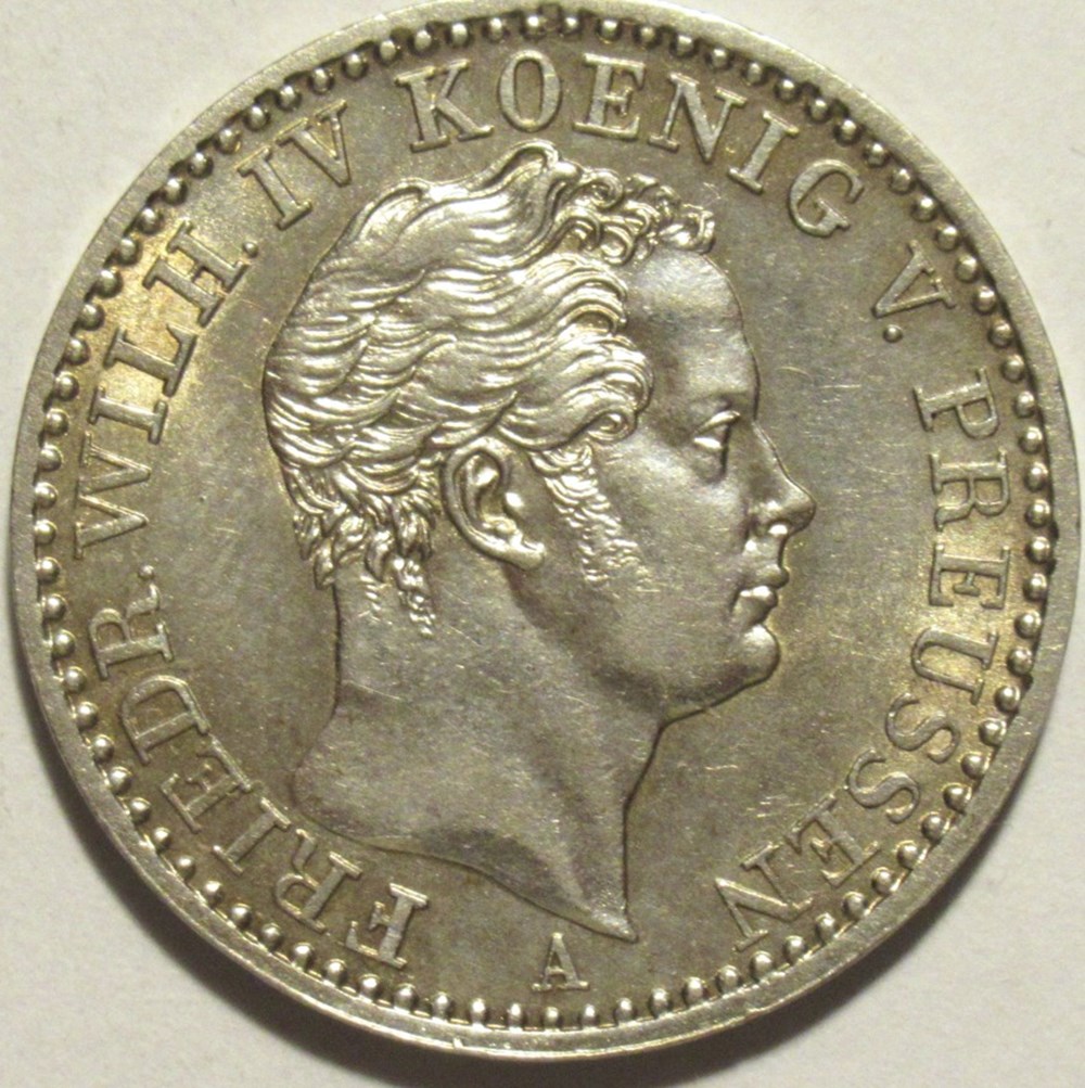 Friedrich Wilhelm IV - 1/6 Thaler 1848 Berlin, Kingdom of Prussia monnaies europe medievale saint empire romain germanique friedrich wilhelm iv 1 6 thaler 1848 berlin kingdom of prussia