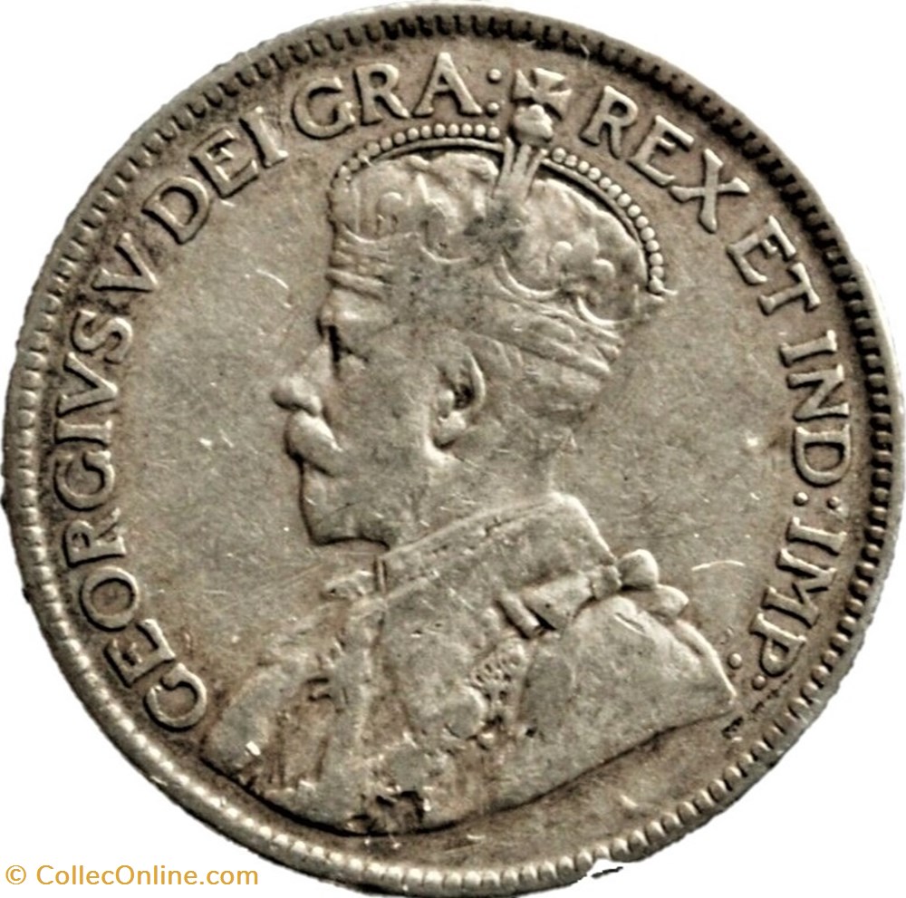 monnaie monde canadum george v 25 cents 1919 newfoundland ex 2