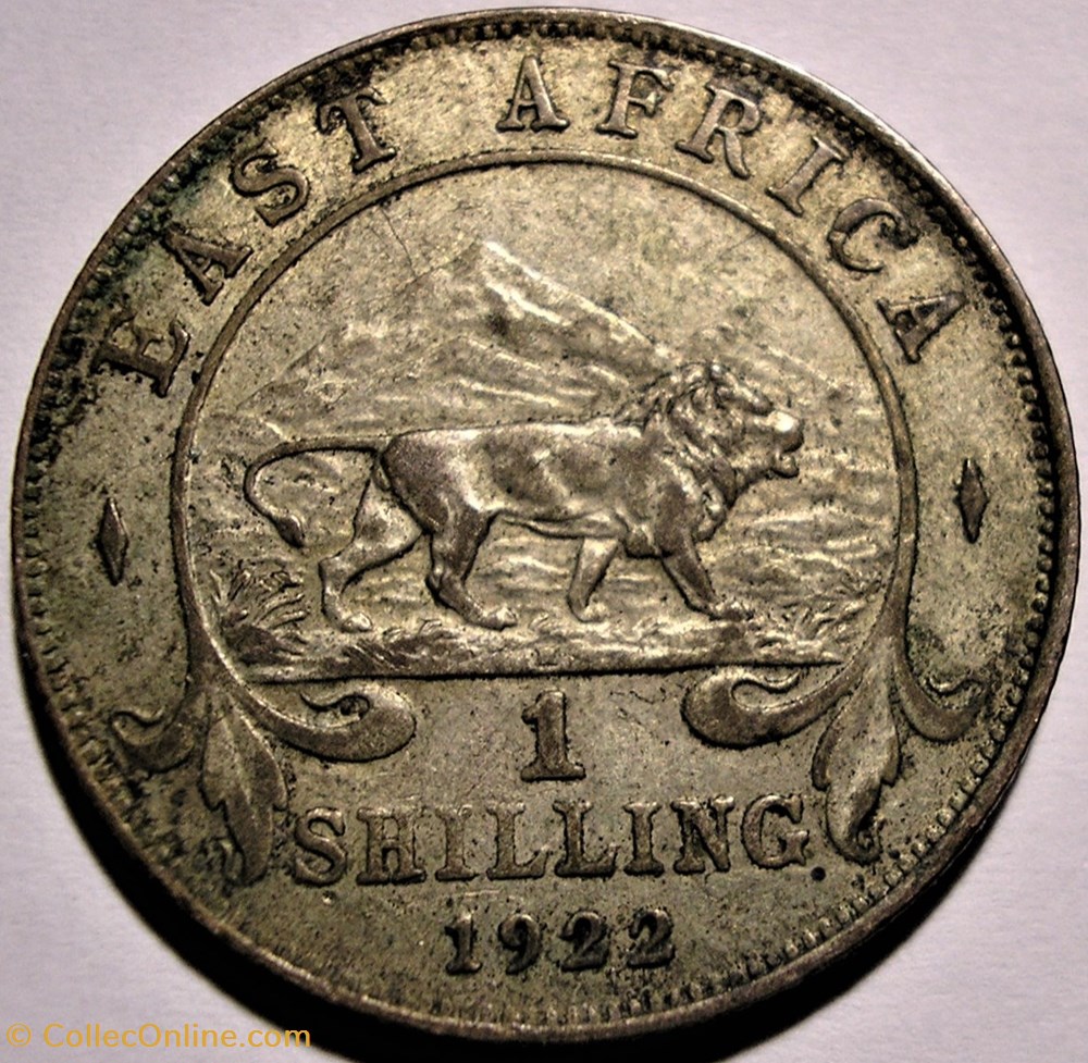 George V - 1 Shilling 1922 - British East Africa monnaies monde ouganda george v 1 shilling 1922 british east africa