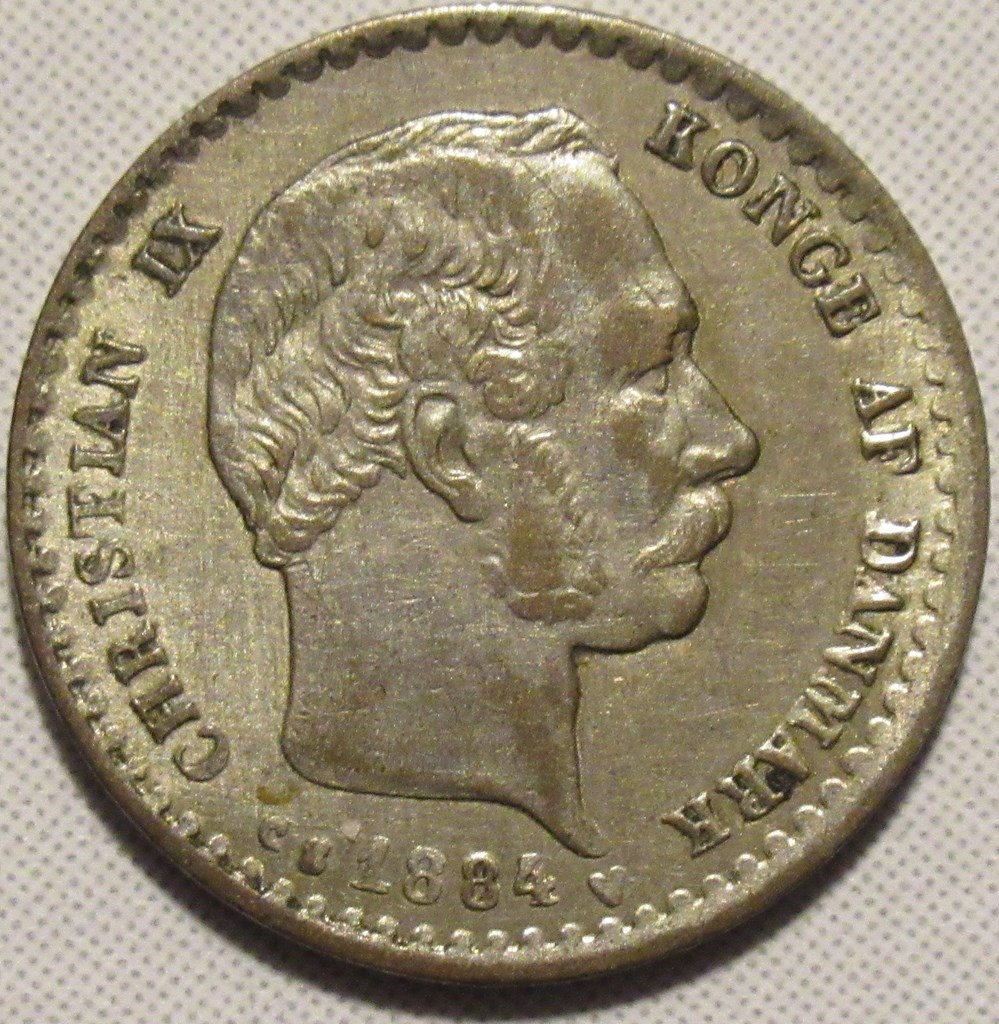 Christian IX Denmark - 10 Øre 1884 monnaies monde danemark christian ix denmark 10 re 1884
