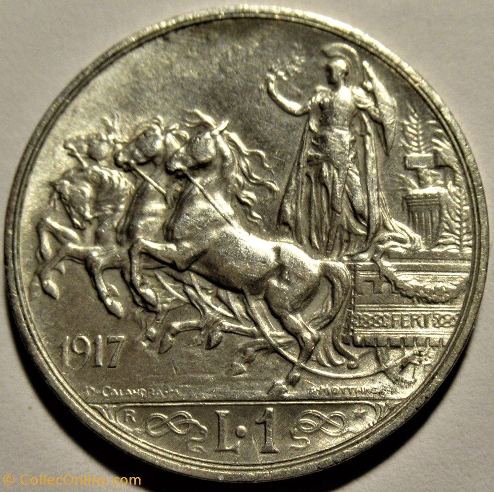 1917 Regno d'Italia, Lira, Roma - Vittorio Emanuele III 3 monnaies monde italie 1917 regno italia lira roma vittorio emanuele iii