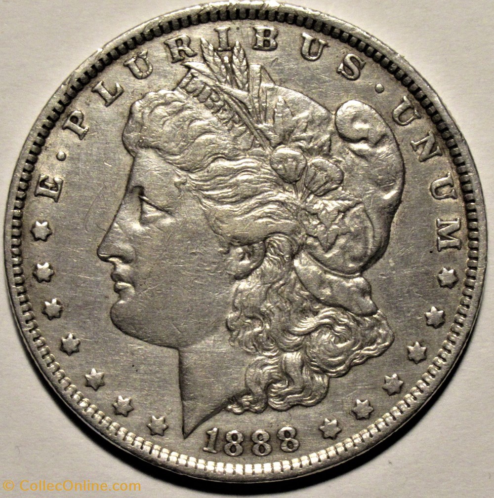 1888 New Orleans Dollar - Var. O Ovoid monnaies monde etats unis 1888 new orleans dollar var o ovoid