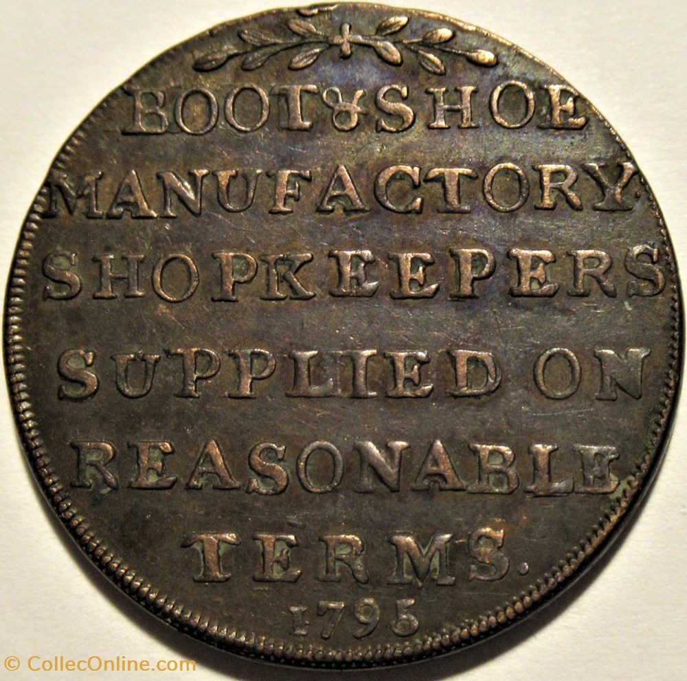 1795 HalfPenny - J. Hatfield’s Golden Legg Token, London, England monnaies monde royaume uni 1795 halfpenny j hatfield s golden legg token london england