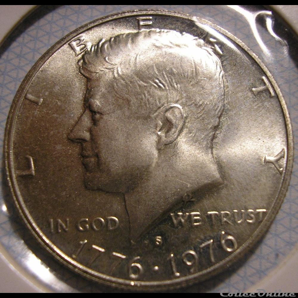 Kennedy - 1976 S. Bicentenial Independence 1776-1976 2 monnaie monde etat uni kennedy 1976 s bicentenial independence 1776 1976
