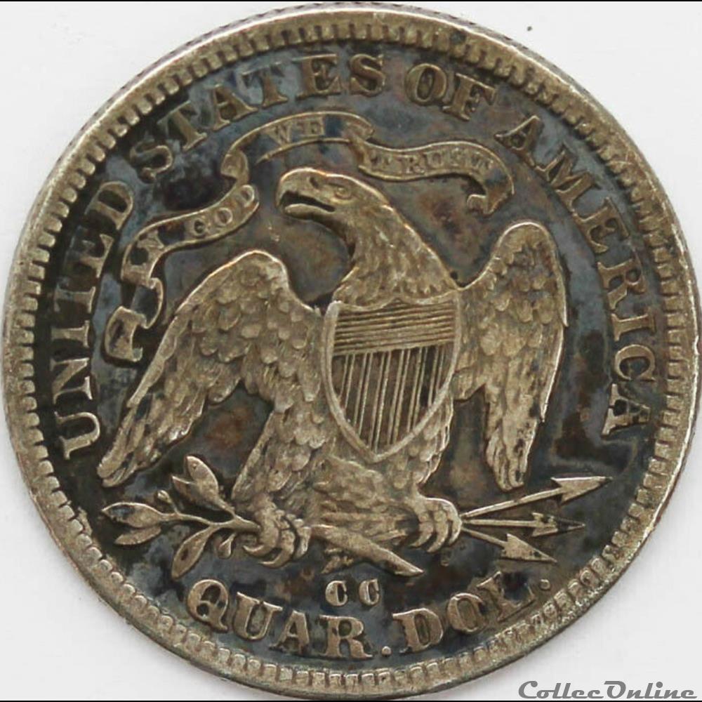 1876 Quarter $ Carson City - 25 Cents monnaie monde etat uni 1876 quarter carson city 25 cents