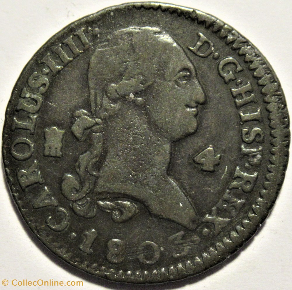 1803 - 4 Maravedis Segovia - Carlos IV de España monnaies monde espagne 1803 4 maravedis segovia carlos iv de espana