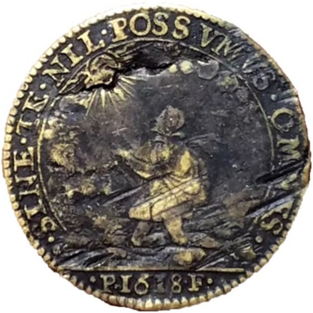 Louis XIII - 1618 Jeton, La Chambre aux deniers - Sine Te Nil Possumus Omnis monnaies paranumismatique jetons poids louis xiii 1618 jeton la chambre aux deniers sine te nil possumus omnis