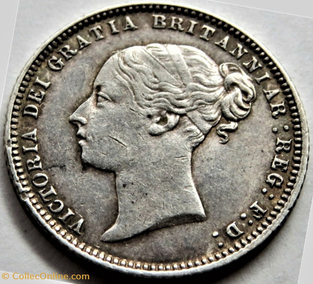 Victoria - Sixpence 1874 Kingdom of Great Britain 2 monnaies monde royaume uni victoria sixpence 1874 kingdom of great britain